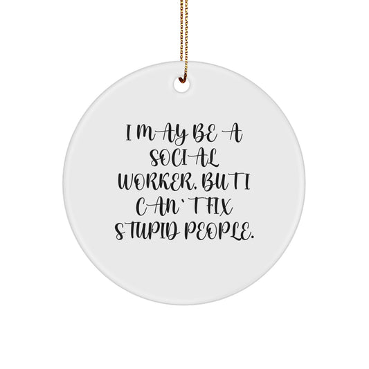 Social Worker Keepsake Bright Holiday Festive Tree Ornament for Him Gift - Image 1