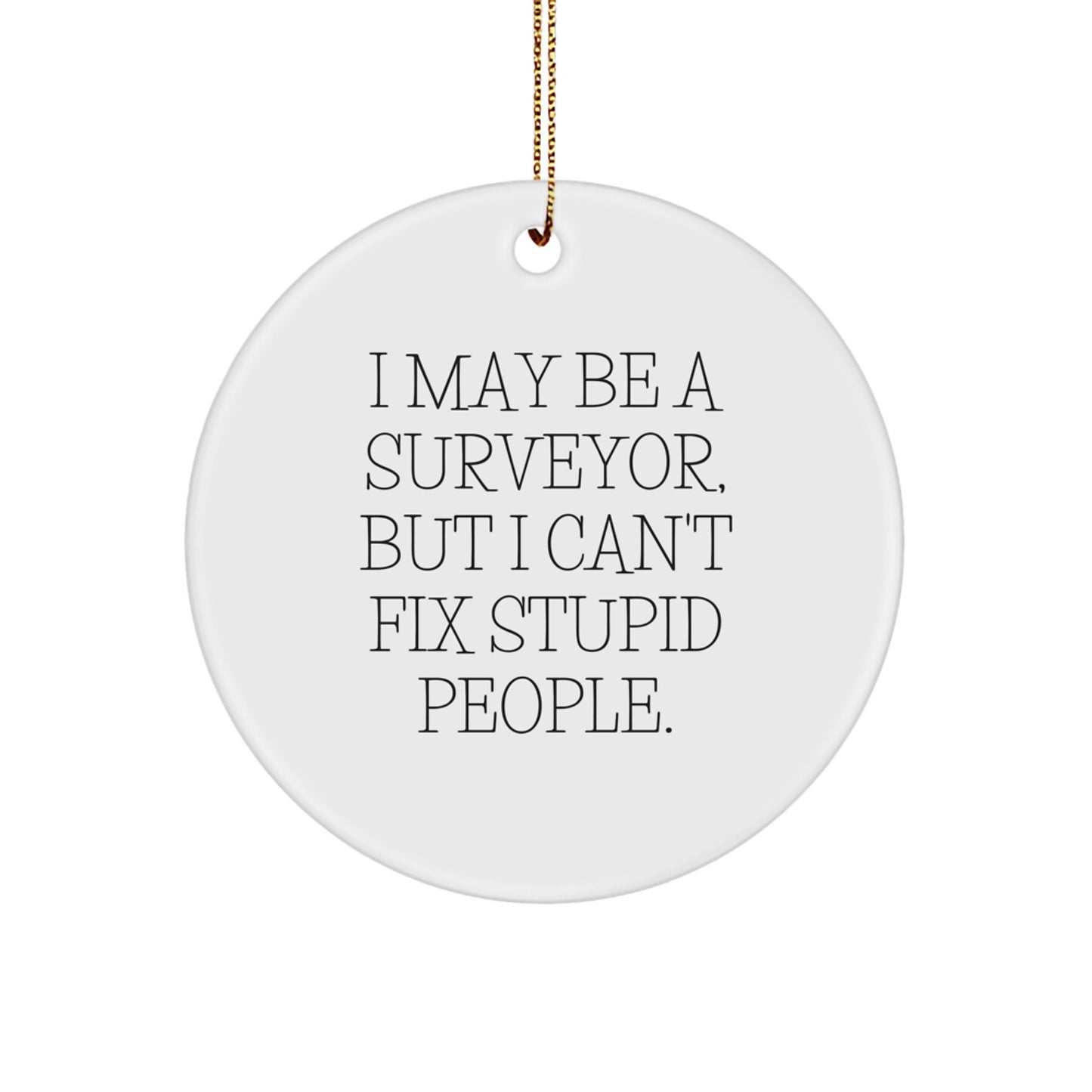 Witty Surveyor Novelty Christmas Ornament for Friends Gift - Image 1