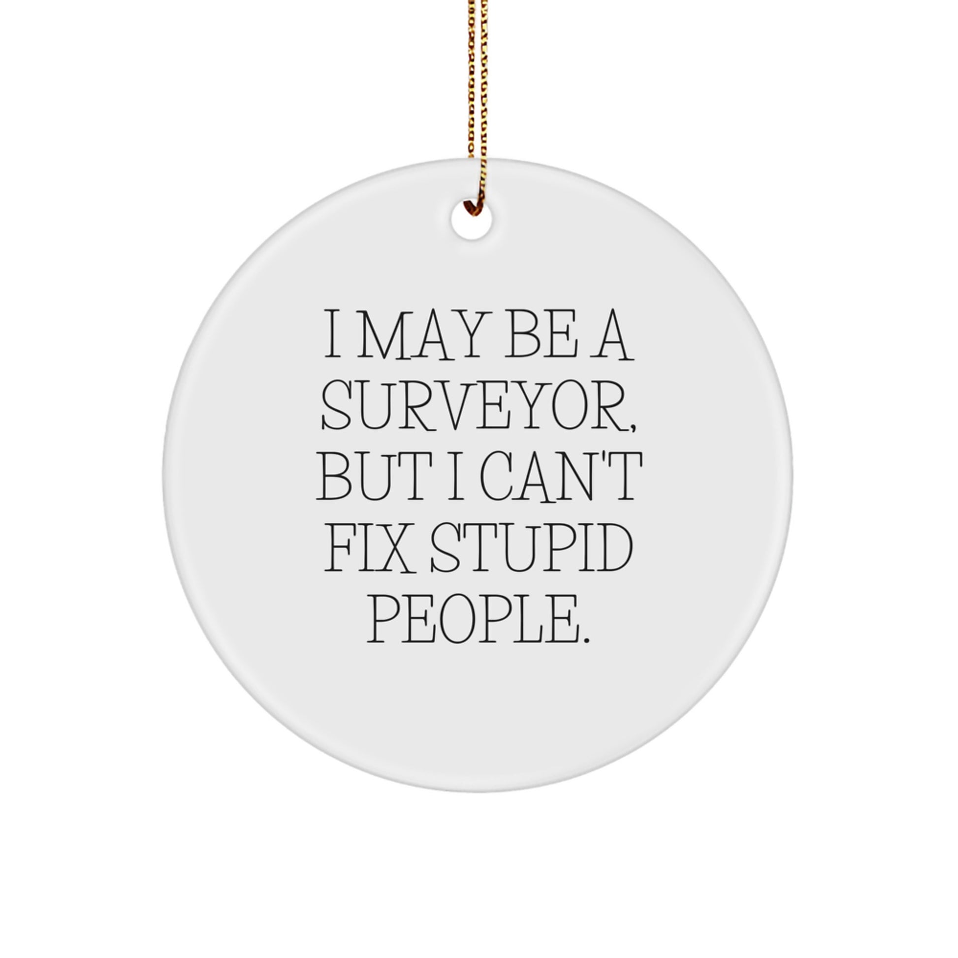 Witty Surveyor Novelty Christmas Ornament for Friends Gift - Image 1