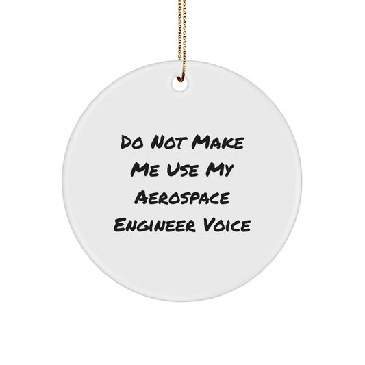 Funny Aerospace Engineer Gifts from Friends, Circle Ornament with Inspirational Quote, Perfect Christmas Unique Gifts for Aerospace Engineer Men - Image 1