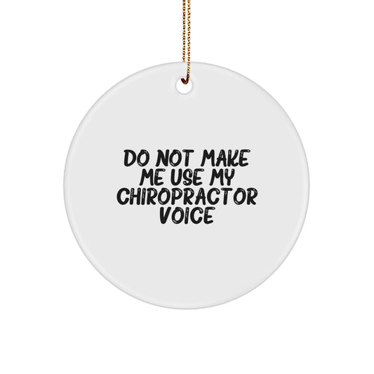 Chiropractor Circle Ornament for Coworkers Idea Christmas Gift - Image 1