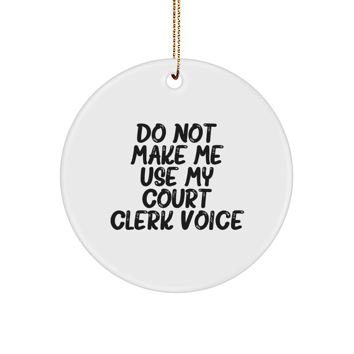Christmas Unique Gift for Her Court Clerk Circle Ornament Present - Image 1