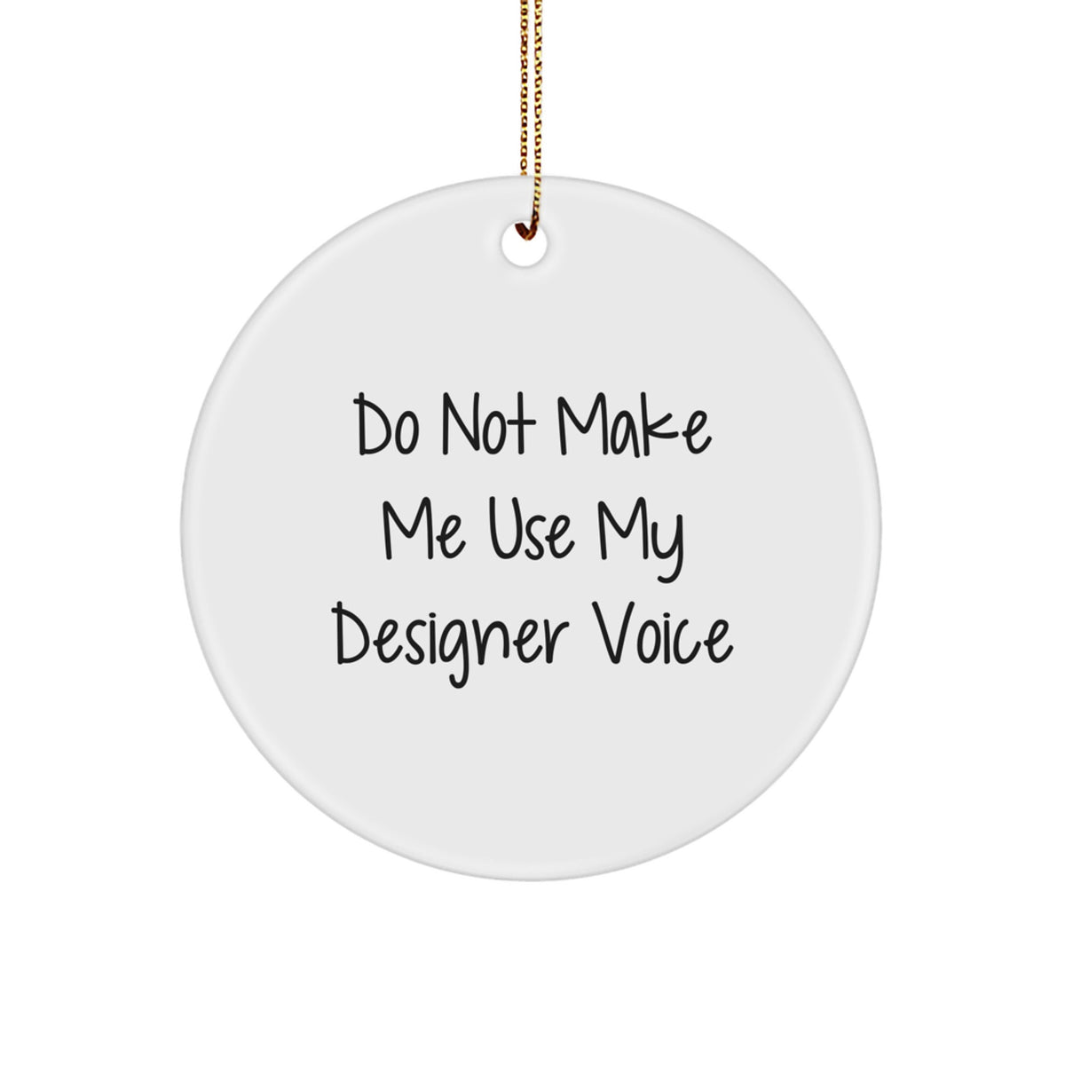 Christmas Unique Gift Ornament for Her Designer Voice Joke Present - Image 1