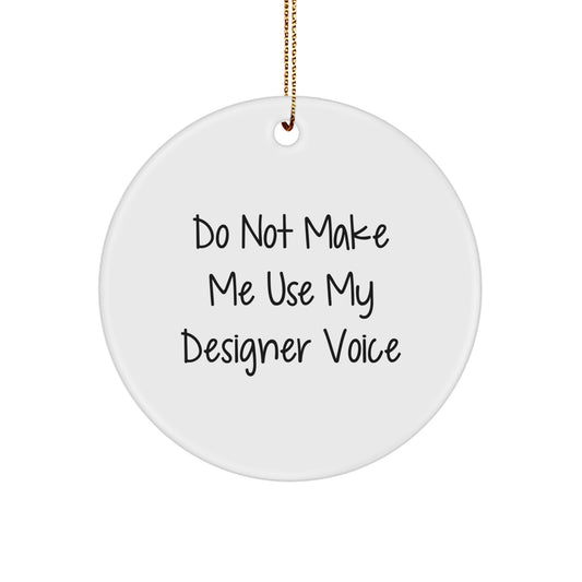Christmas Unique Gift Ornament for Her Designer Voice Joke Present - Image 1