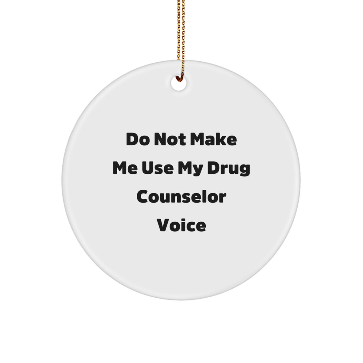 Drug Counselor Christmas Ornament Idea for Coworkers Gift with Voice - Image 1