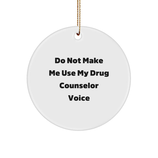 Drug Counselor Christmas Ornament Idea for Coworkers Gift with Voice - Image 1