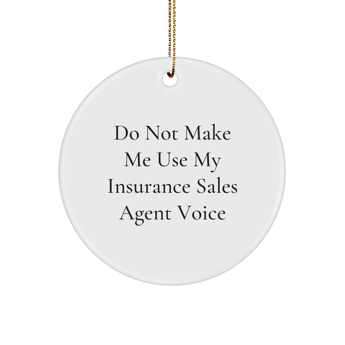 Insurance Sales Agent Christmas Ornament for Her Present Gift - Image 1