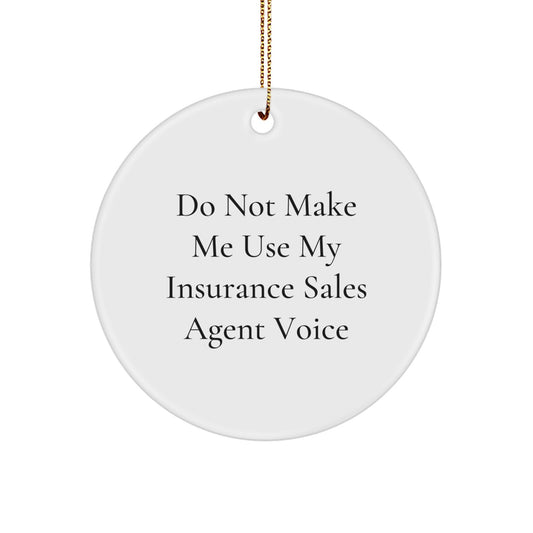 Insurance Sales Agent Christmas Ornament for Her Present Gift - Image 1