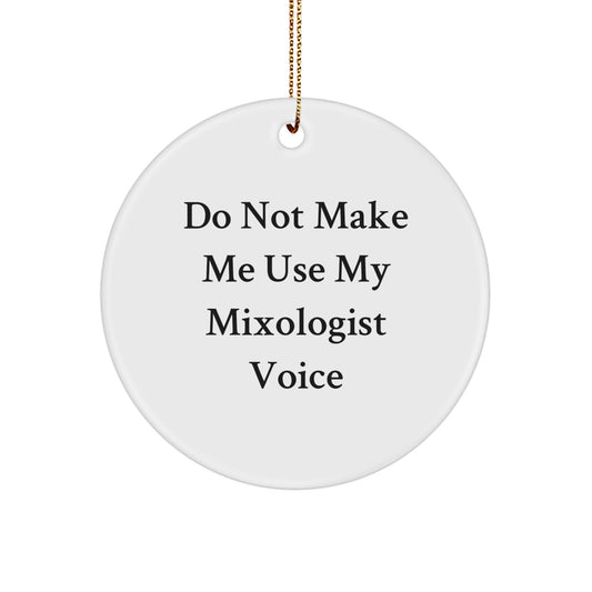 Christmas Gift for Her Mixologist Ornament Present with a Witty Quote - Image 1