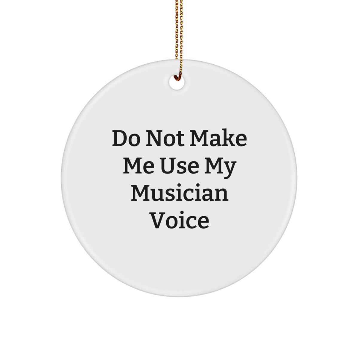 Sassy Musician Christmas Ornament White for Friends Gift – Novelty - Image 1