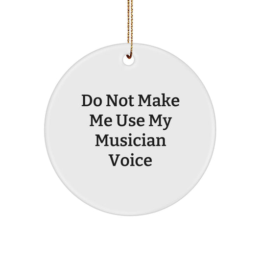 Sassy Musician Christmas Ornament White for Friends Gift – Novelty - Image 1