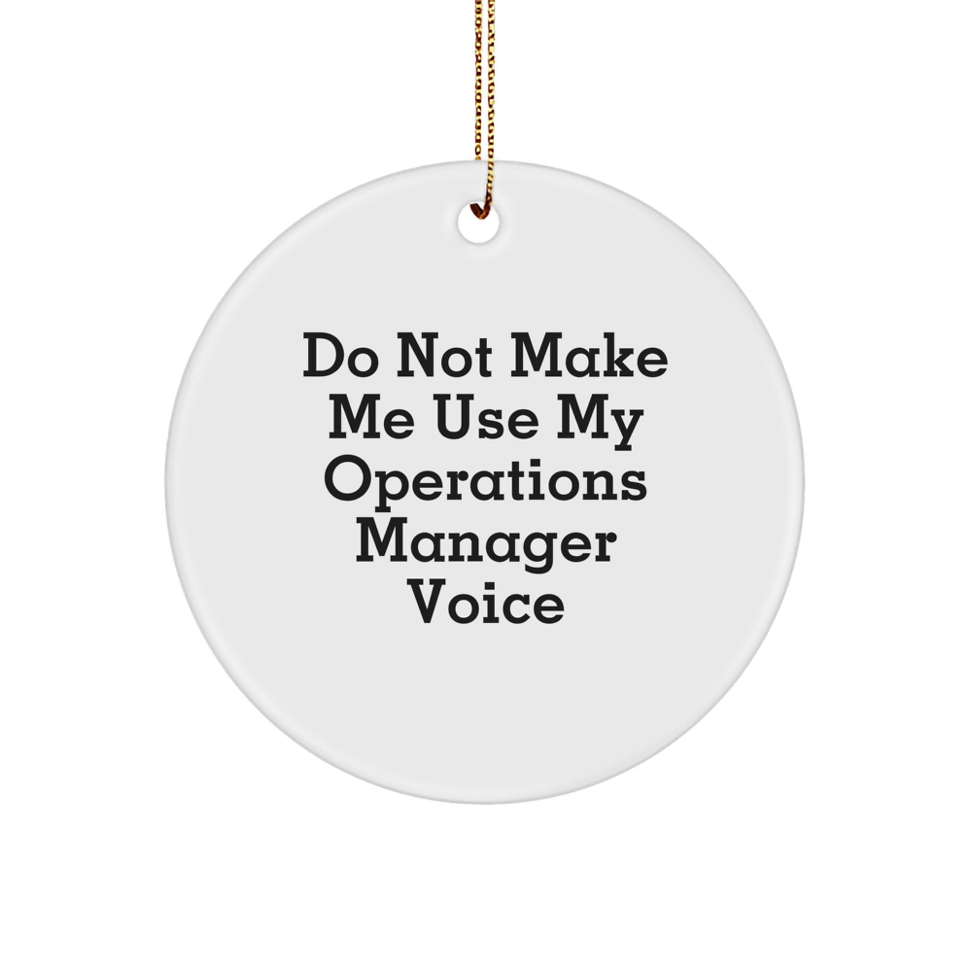 Whimsical Operations Manager Circle Ornament Christmas Gift for Friends - Image 1