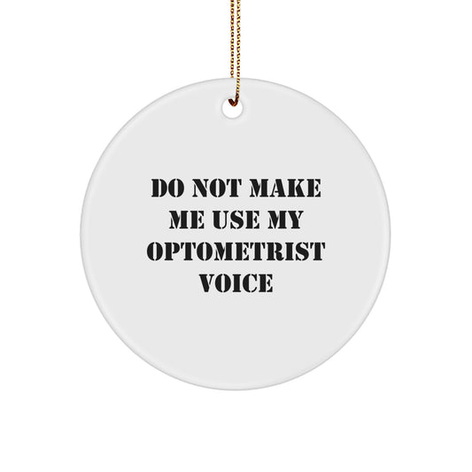 Christmas Gift for Her Present Optometrist Circle Ornament - Image 1