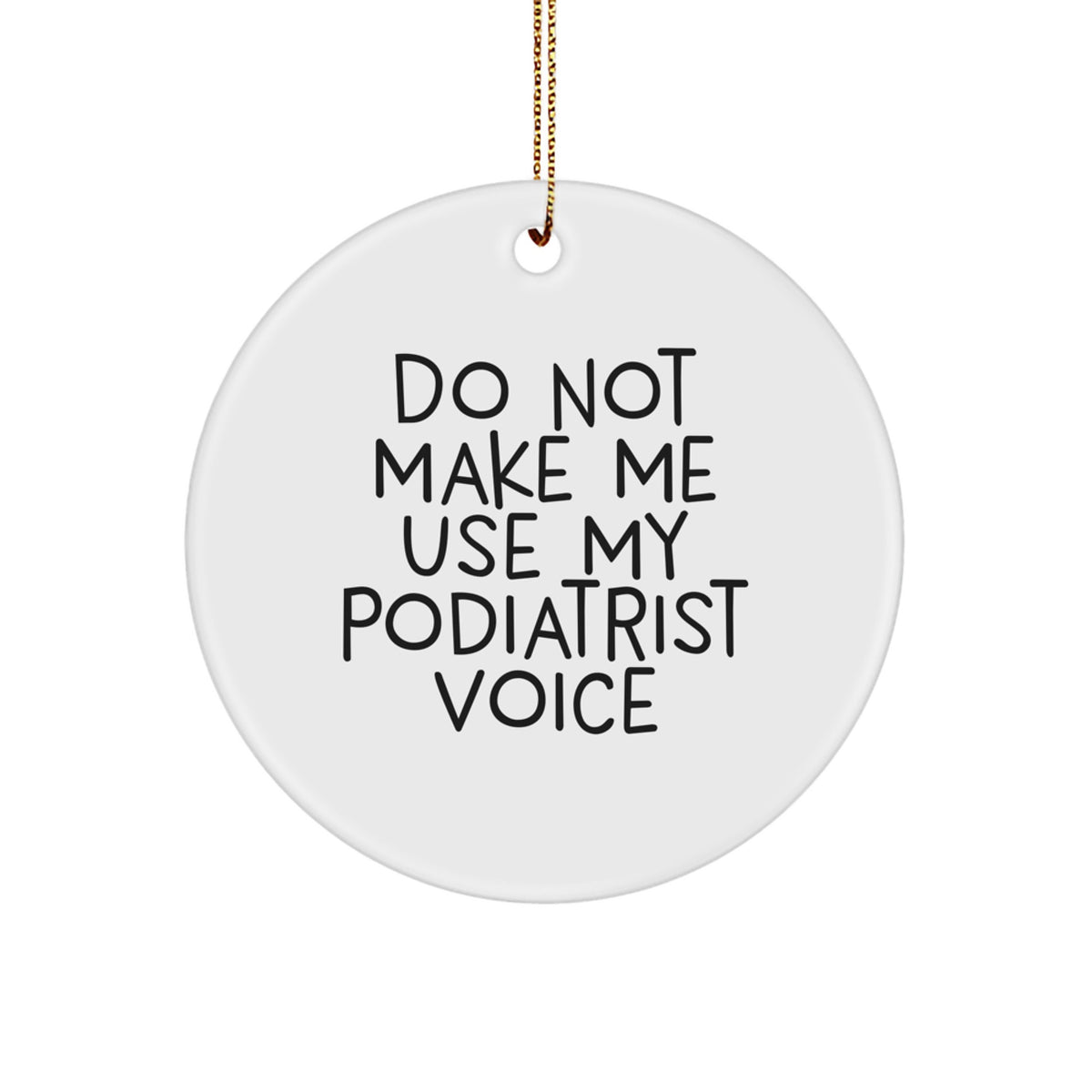 Podiatrist Circle Christmas Ornament Idea Gift for Coworkers - Image 1