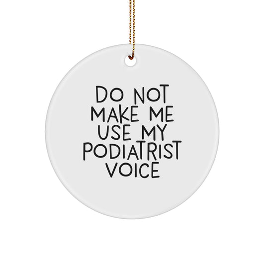 Podiatrist Circle Christmas Ornament Idea Gift for Coworkers - Image 1