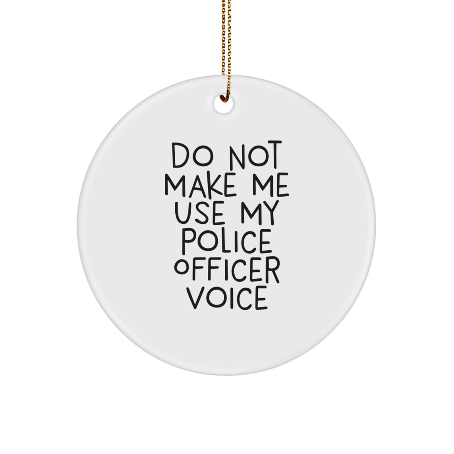 Police Officer Favorite Circle Ornament for Kids Christmas Gift - Image 1