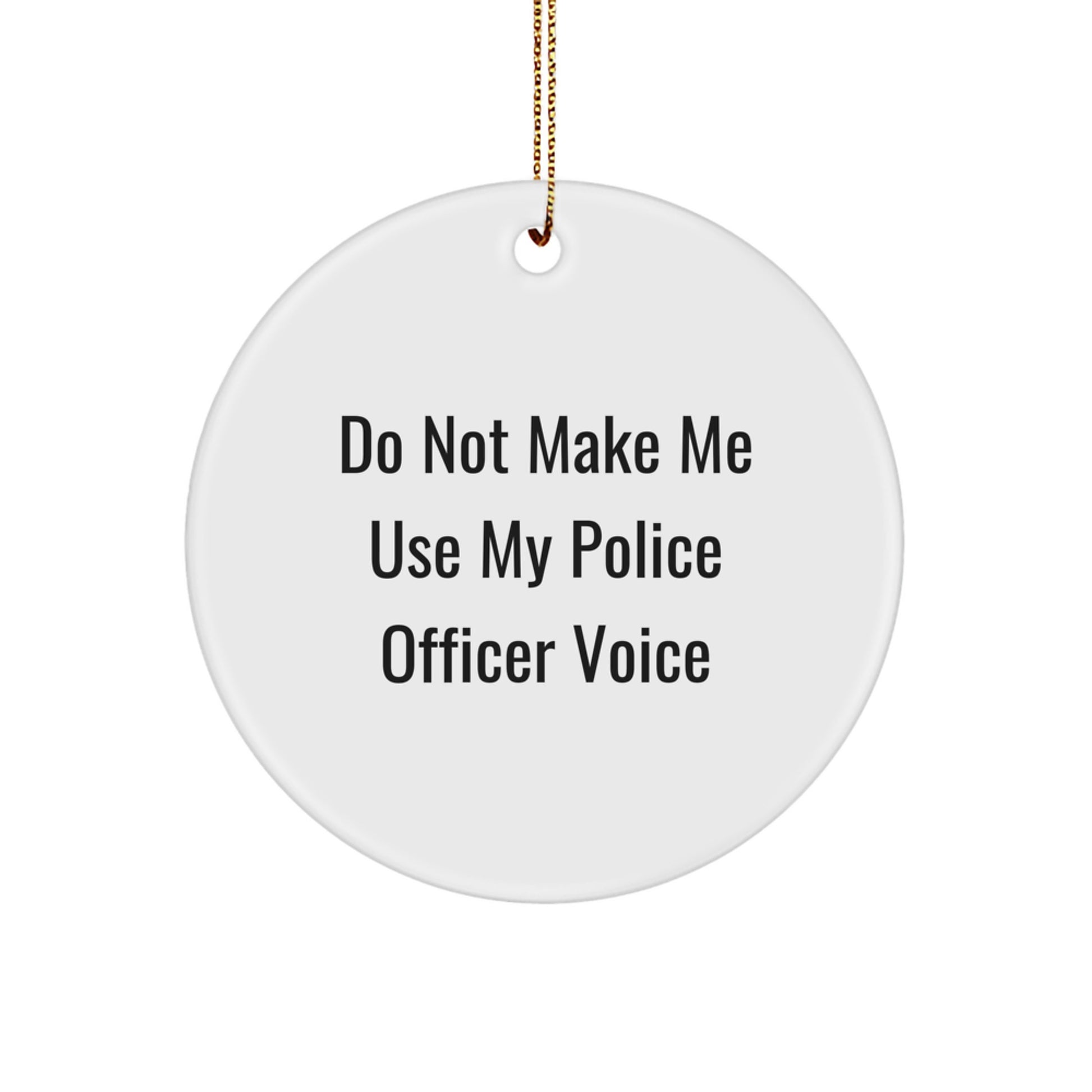 Police Officer Treasure Circle Ornament for Family Bright Christmas Gift - Image 1