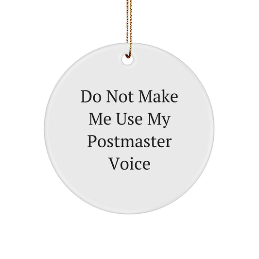 Funny Gifts from Friends and Family for Postmaster Christmas Unique Ornaments Circle Decorations - Image 1