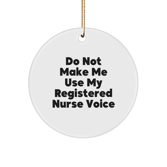 Christmas Gift for Teens Registered Nurse Circle Ornament Surprise - Image 1