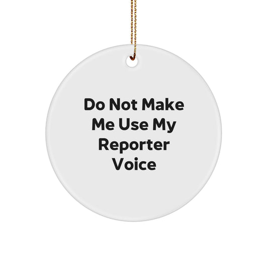 Reporter Keepsake Christmas Ornament for Him Gift - Holiday Keepsake - Image 1