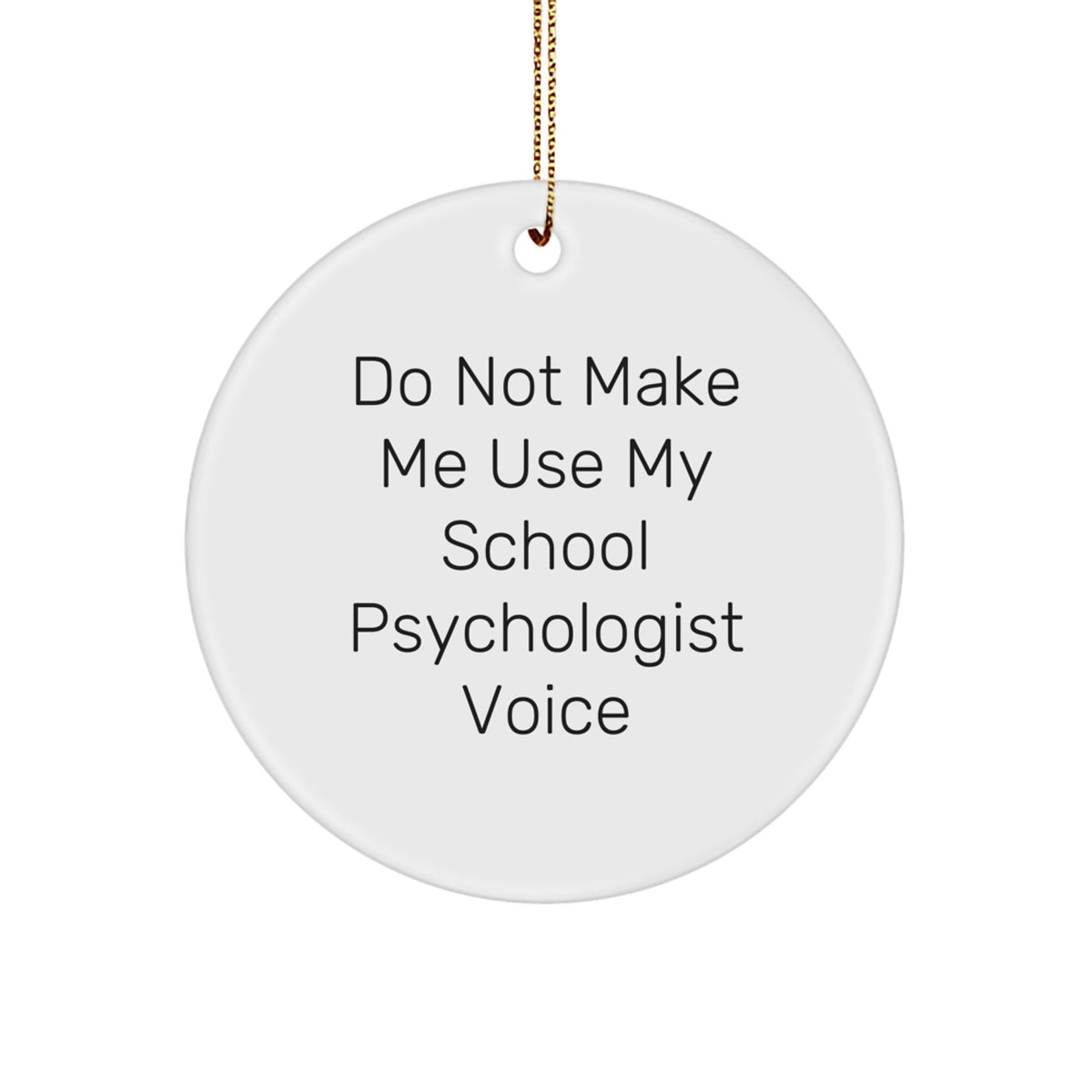 Family Treasure School Psychologist Circle Ornament Christmas Unique Gift - Image 1