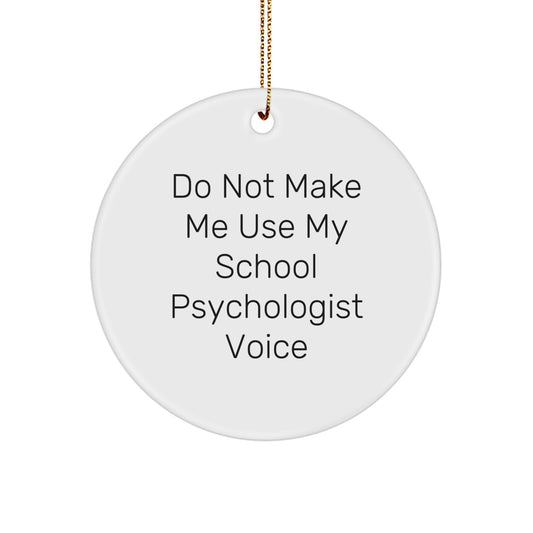 Family Treasure School Psychologist Circle Ornament Christmas Unique Gift - Image 1