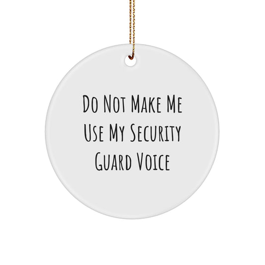 Sassy Security Guard Circle Ornament for Roommates Christmas Gift - Image 1