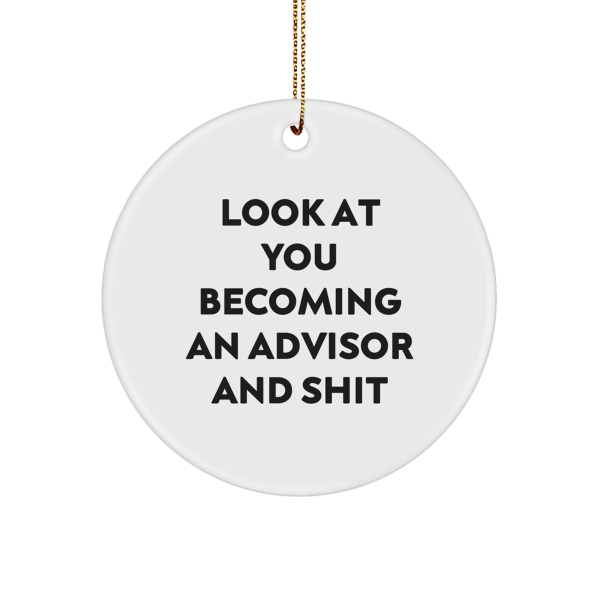 Sarcastic Advisor Circle Ornament Novelty For Friends Christmas Unique Gift - Image 1