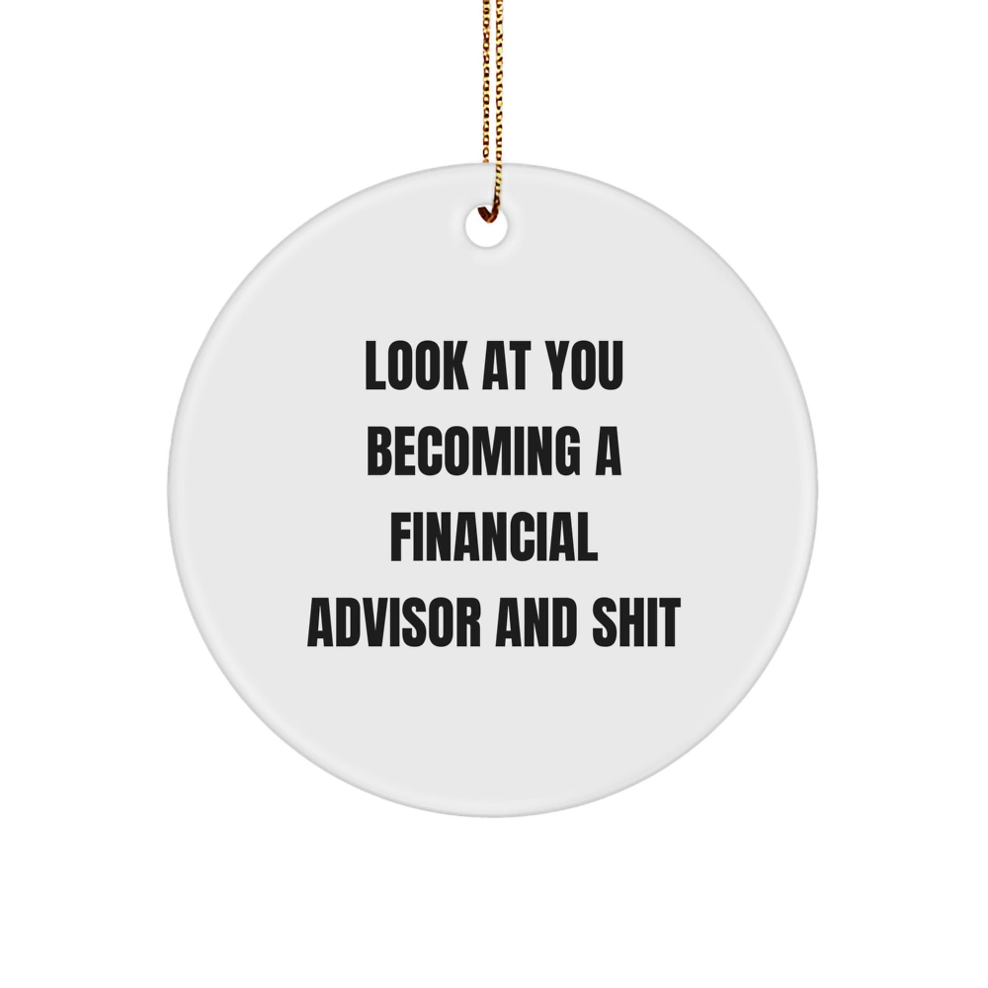 Funny Financial Advisor Circle Ornament Gifts for Friends from Men, Gifts for Financial Advisor on Christmas Unique Gifts - Image 1