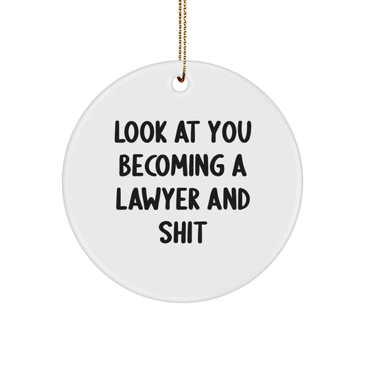 Lawyer Keepsake Christmas Ornament for Him Celebrating Success Gift - Image 1