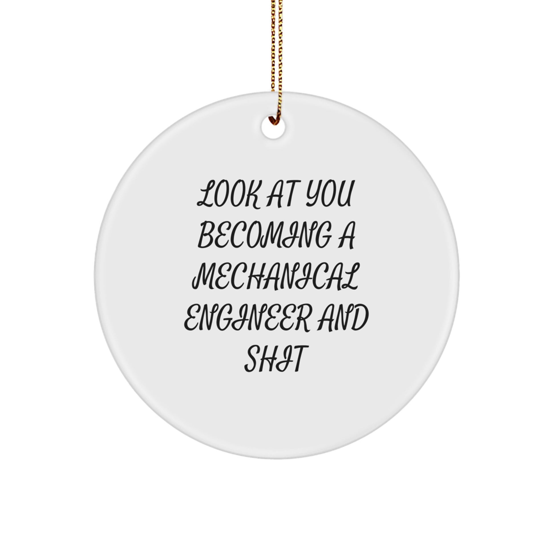 Mechanical Engineer Christmas Ornament Gift for Coworkers Look At You - Image 1