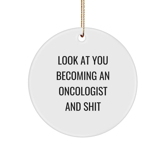 Oncologist Circle Ornament Christmas Unique Gift for Happy Kids Look At You - Image 1
