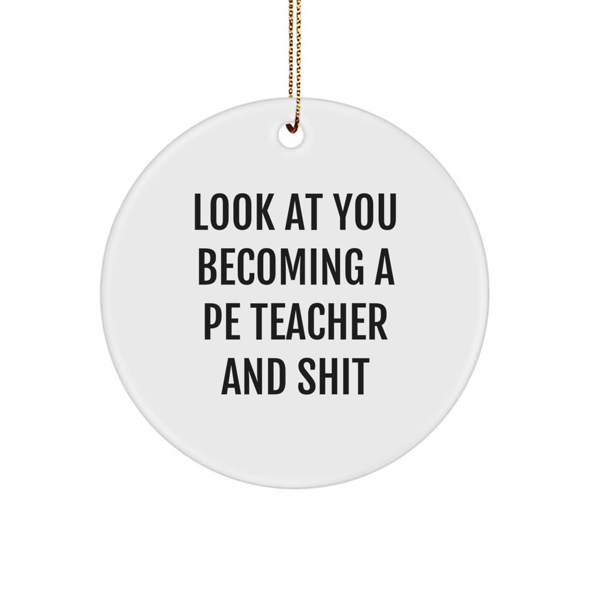 PE Teacher Keepsake Christmas Ornament for Him Gift - Image 1