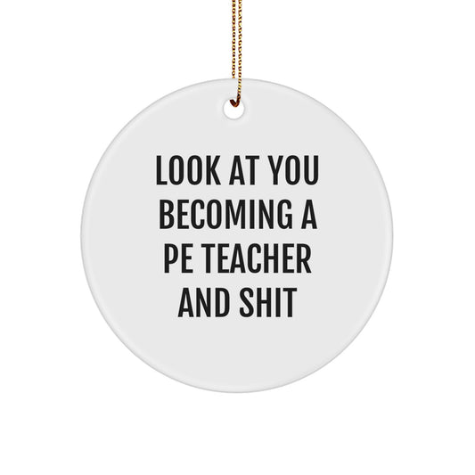 PE Teacher Keepsake Christmas Ornament for Him Gift - Image 1