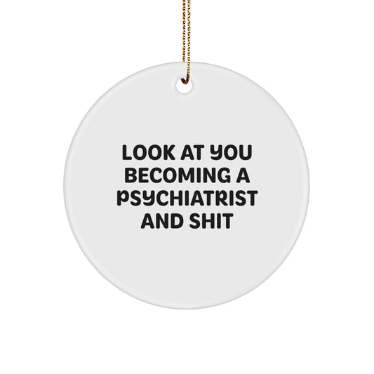 Christmas Gift Psychiatrist Circle Ornament for Roommates Collectible - Image 1