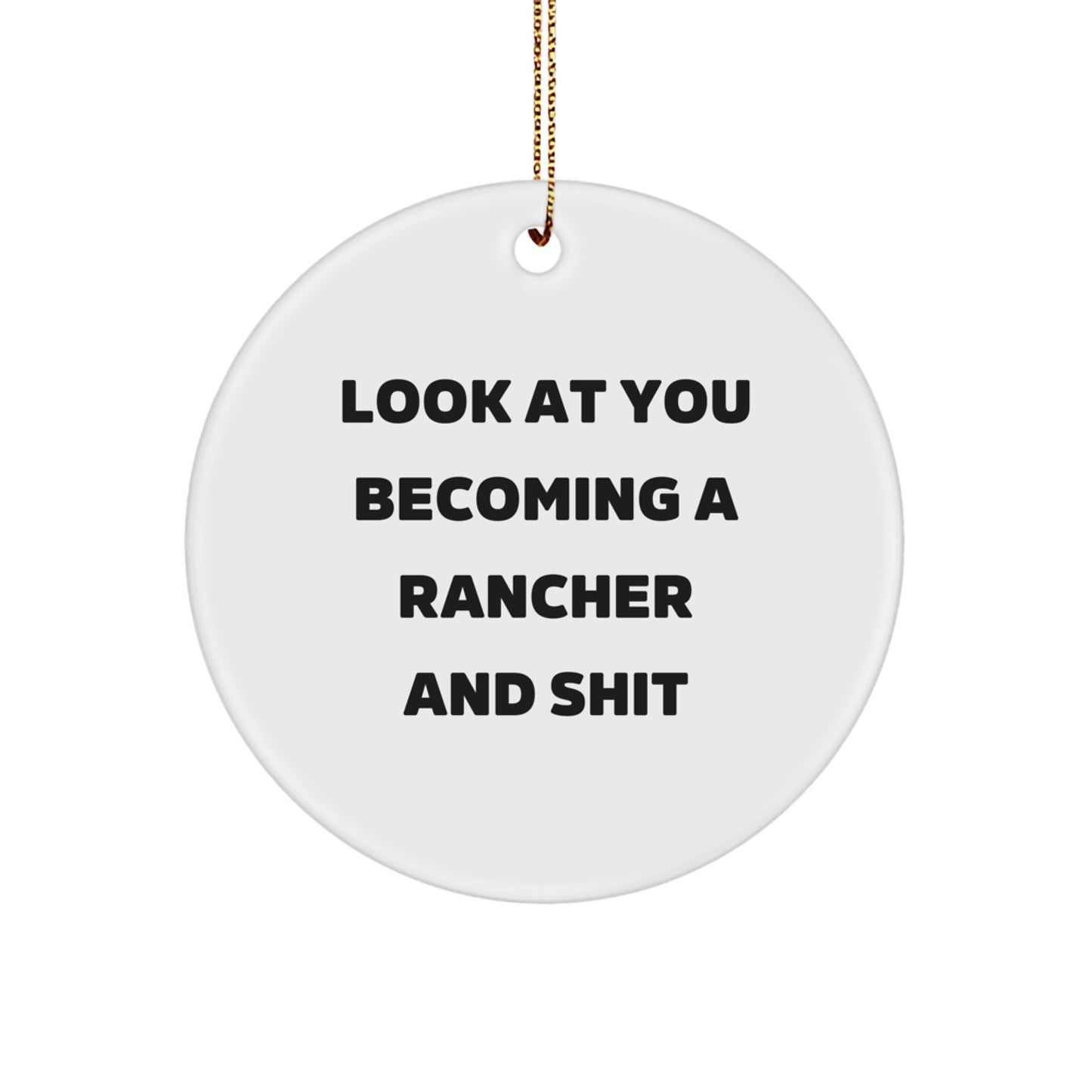 Rancher Circle Ornament for Coworkers Idea Christmas Gift Bright - Image 1