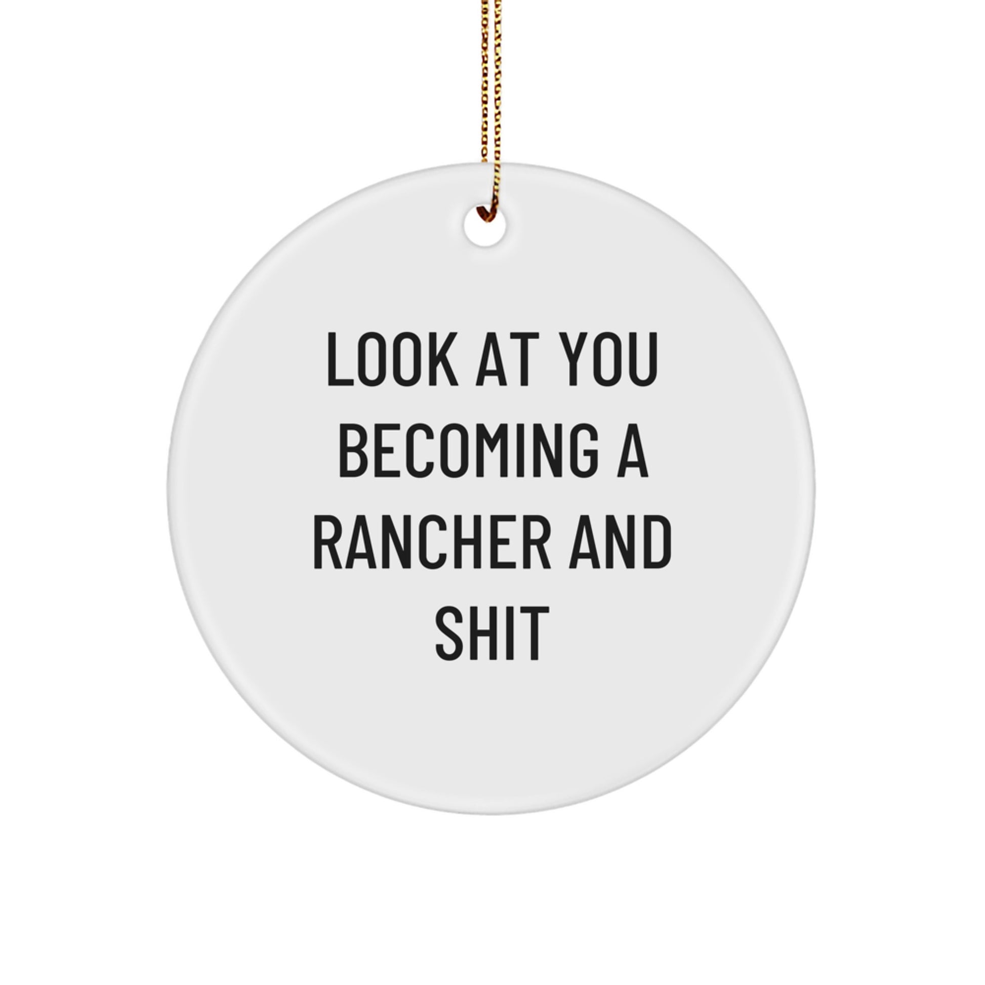 Favorite Rancher Circle Ornament for Kids Keepsake Christmas Gift - Image 1