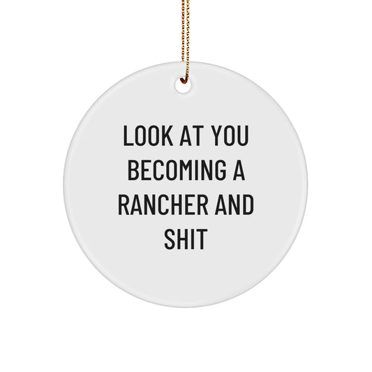 Favorite Rancher Circle Ornament for Kids Keepsake Christmas Gift - Image 1