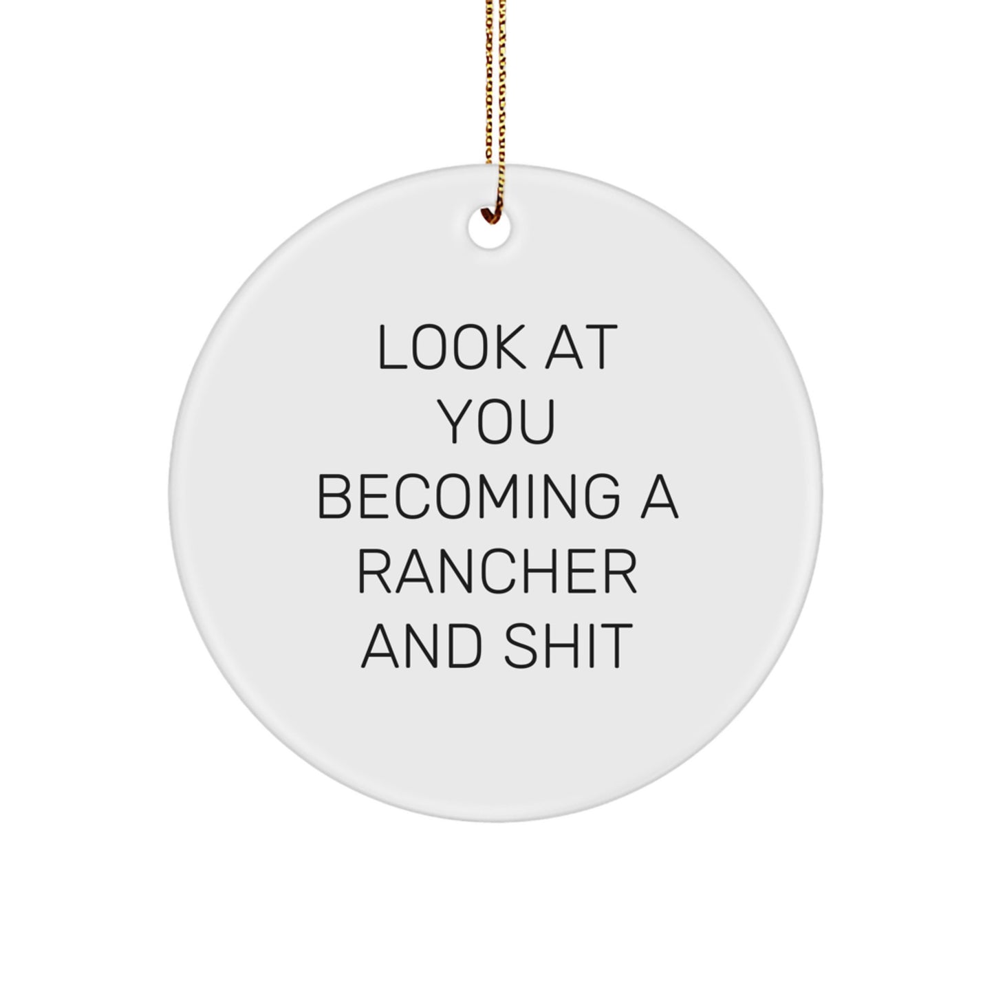 Rancher Circle Ornament for Family Treasure Christmas Holiday Gift - Image 1