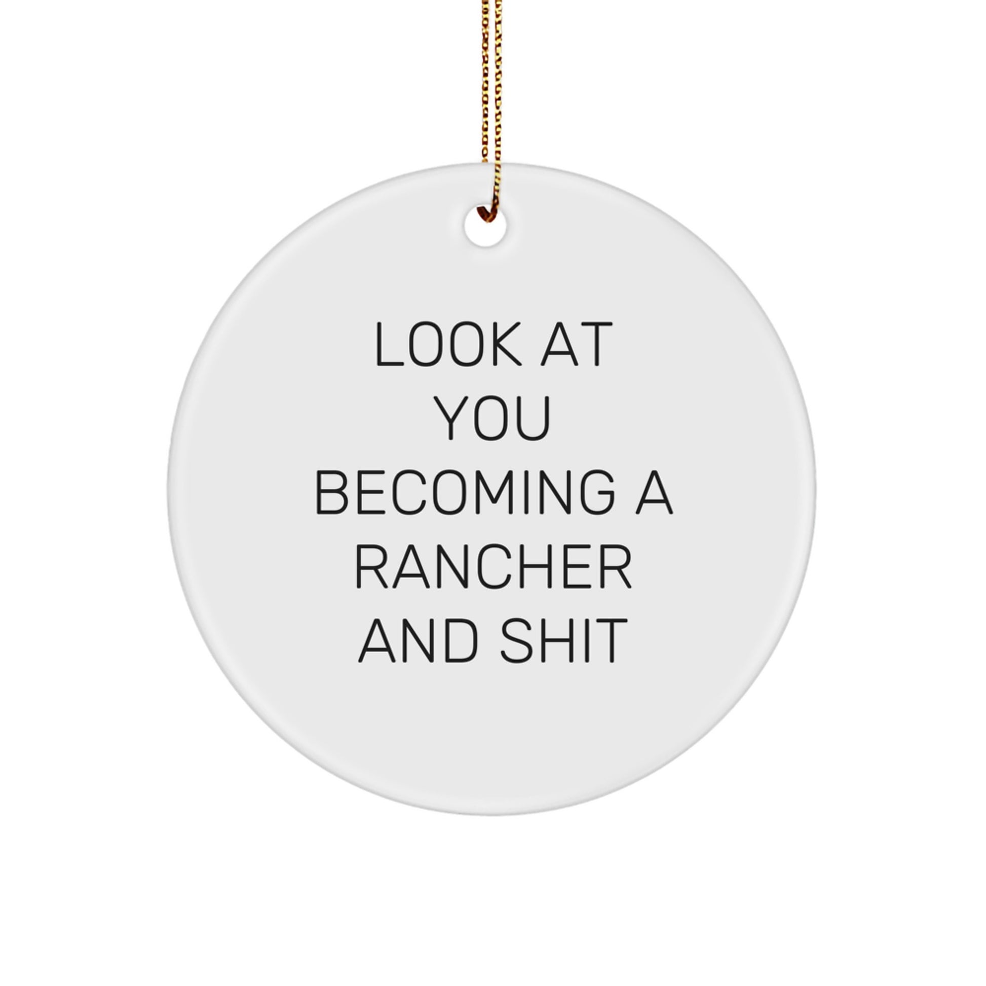 Rancher Circle Ornament for Family Treasure Christmas Holiday Gift - Image 1