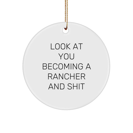 Rancher Circle Ornament for Family Treasure Christmas Holiday Gift - Image 1