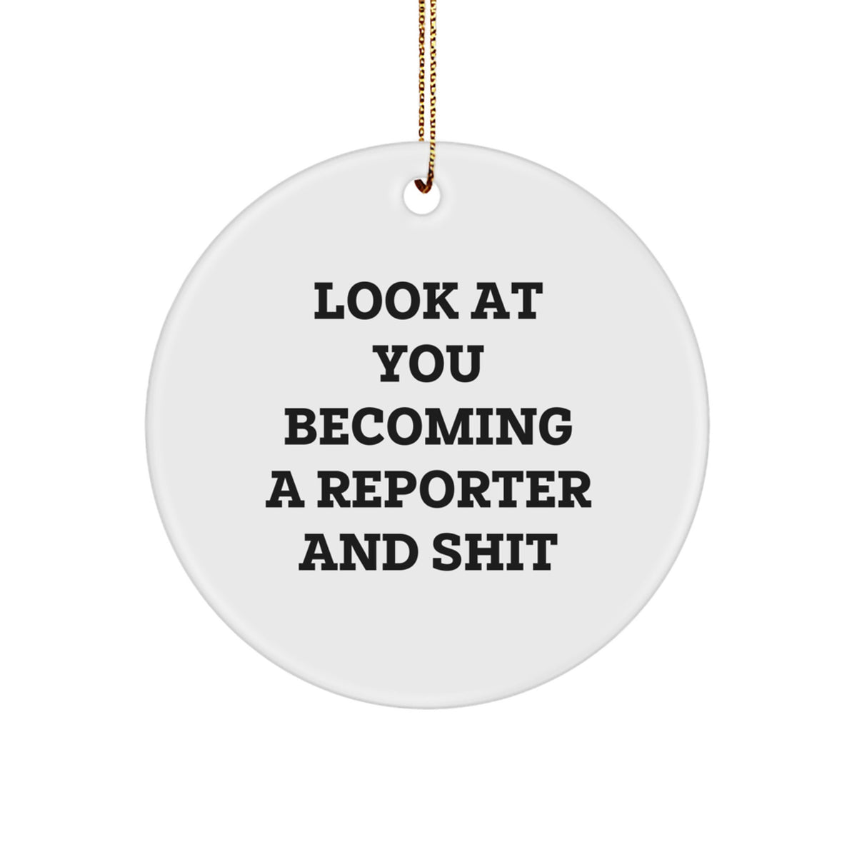 Reporter Keepsake Christmas Ornament for Him Gift – Bold Holiday - Image 1