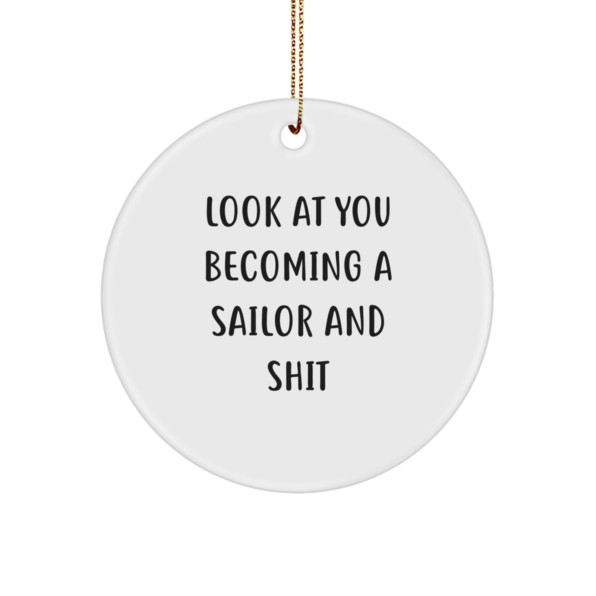 Christmas Gift for Her Sailor Ornament Present Look At You Becoming A - Image 1