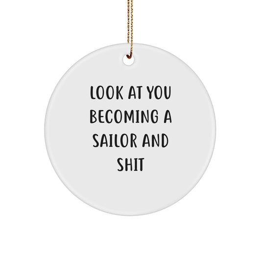 Christmas Gift for Her Sailor Ornament Present Look At You Becoming A - Image 1