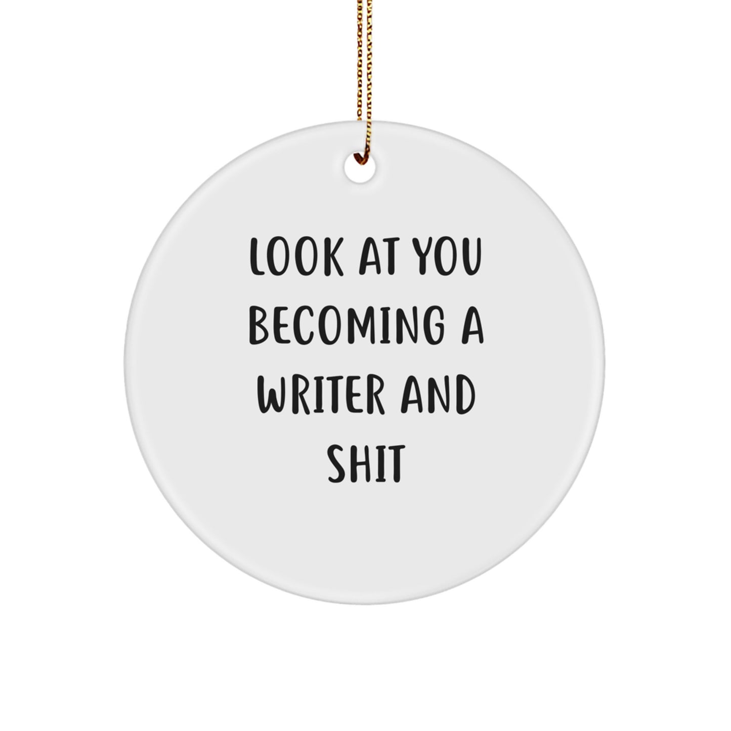 Funny Writer Circle Ornament Gifts from Dad to Son for Christmas - Image 1