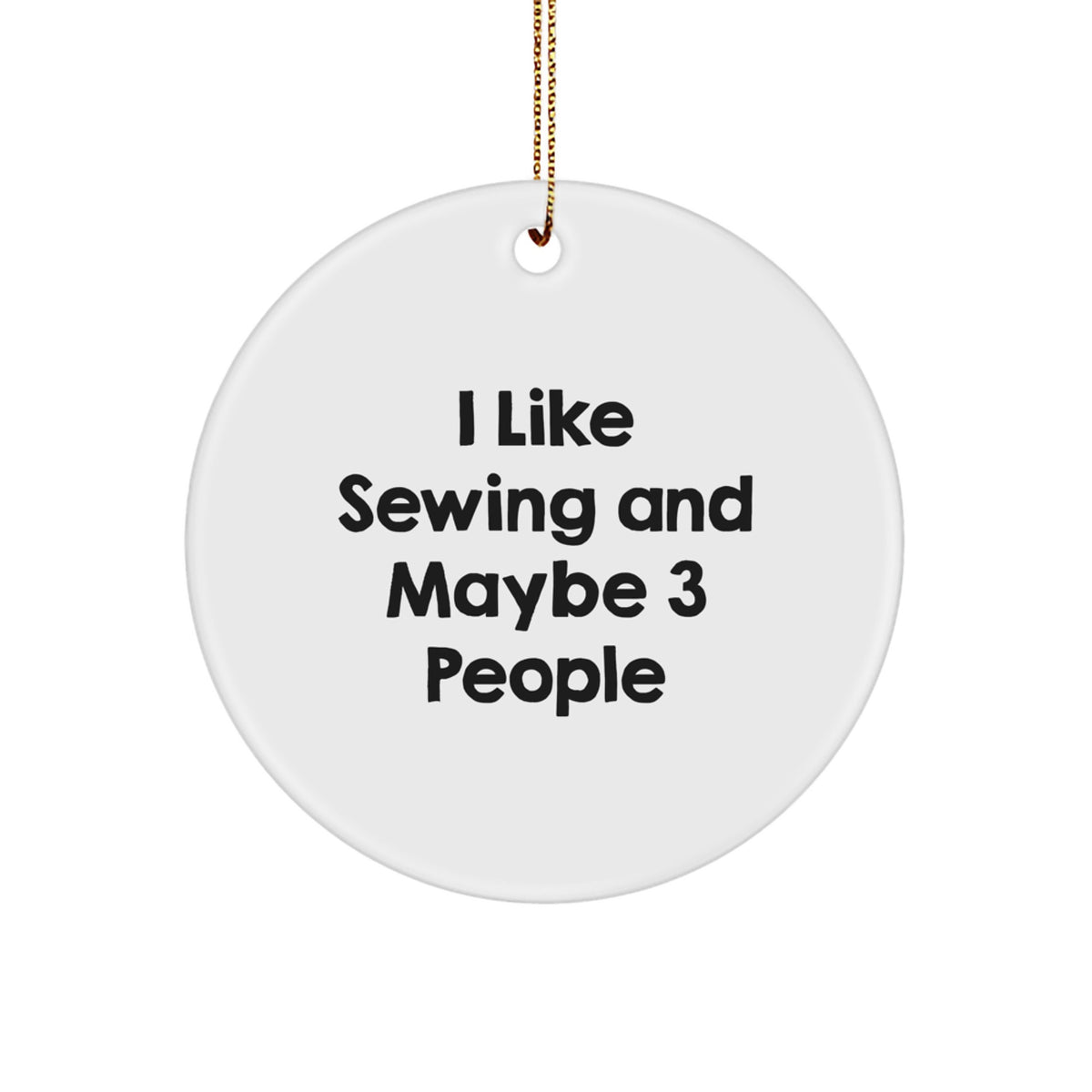 Playful Sewing Circle Ornament for Friends Novelty Christmas Unique Gift - Image 1