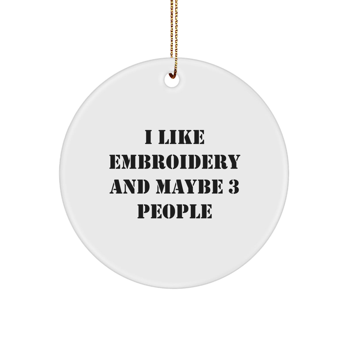 Embroidery Circle Ornament Gifts from Friends for Christmas - Image 1