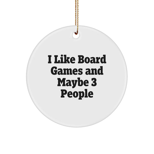 Playful Board Games Circle Ornament for Friends Christmas Gift - Image 1
