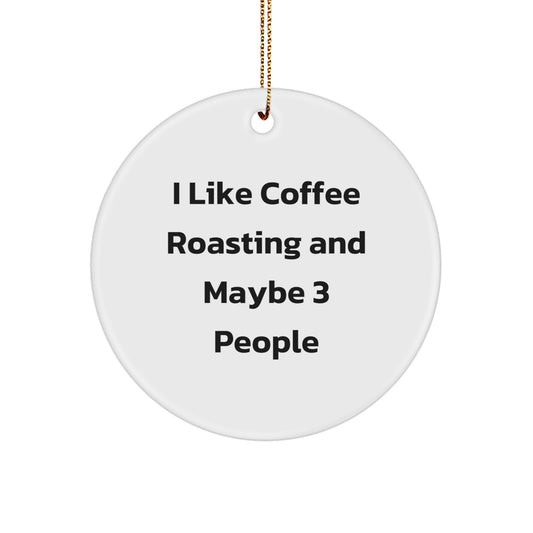 Family Treasure Coffee Roasting Circle Ornament Christmas Gift - Image 1