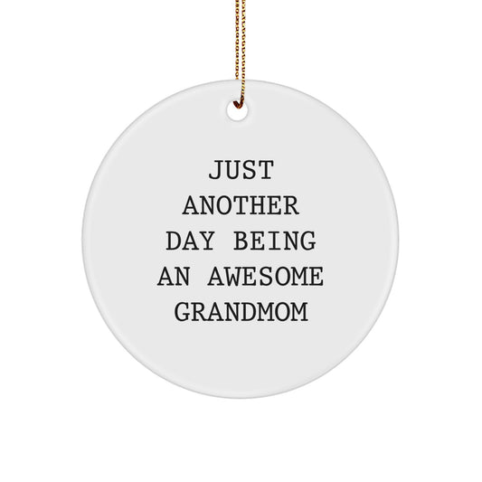 Grandmom Keepsake Christmas Ornament for Him Celebrating Her Love Gift - Image 1